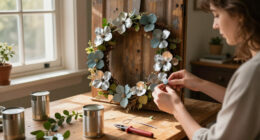 DIYer Transforms Old Tin Cans Into The Cutest Wreath
