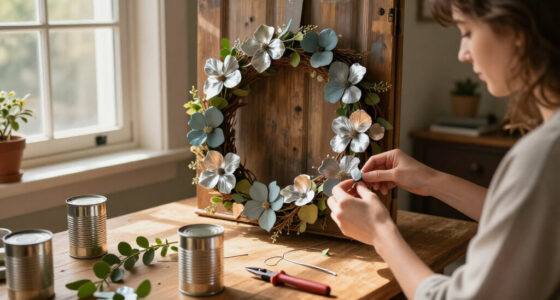 DIYer Transforms Old Tin Cans Into The Cutest Wreath