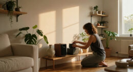 She Opted Out Of “Traditional” Furniture Like Dressers Or Media Consoles In This Small Apartment