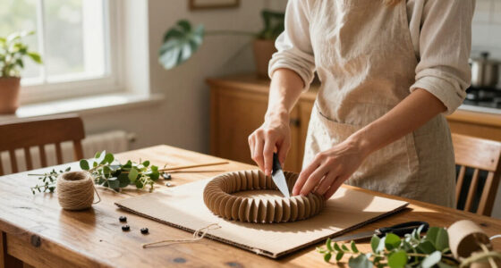 She Transforms Cardboard Trash Into A Mini Wreath With Rustic Charm