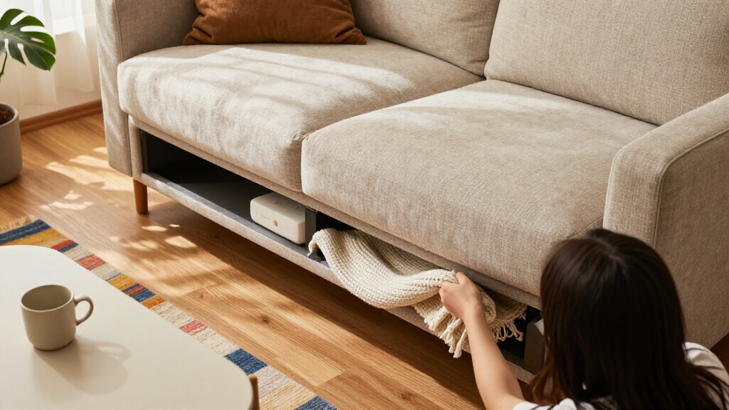The Cozey Atmosphere Sofa Secretly Creates Storage Out Of Thin Air