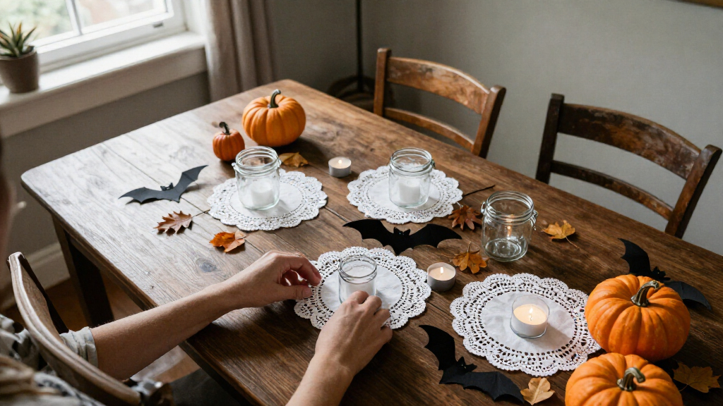Use Doilies To Create Subtle Halloween Decor With Vintage Charm