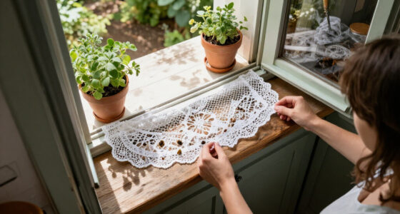 Woman Uses Lace To Keep Bugs Out Of The House With An Impressive DIY